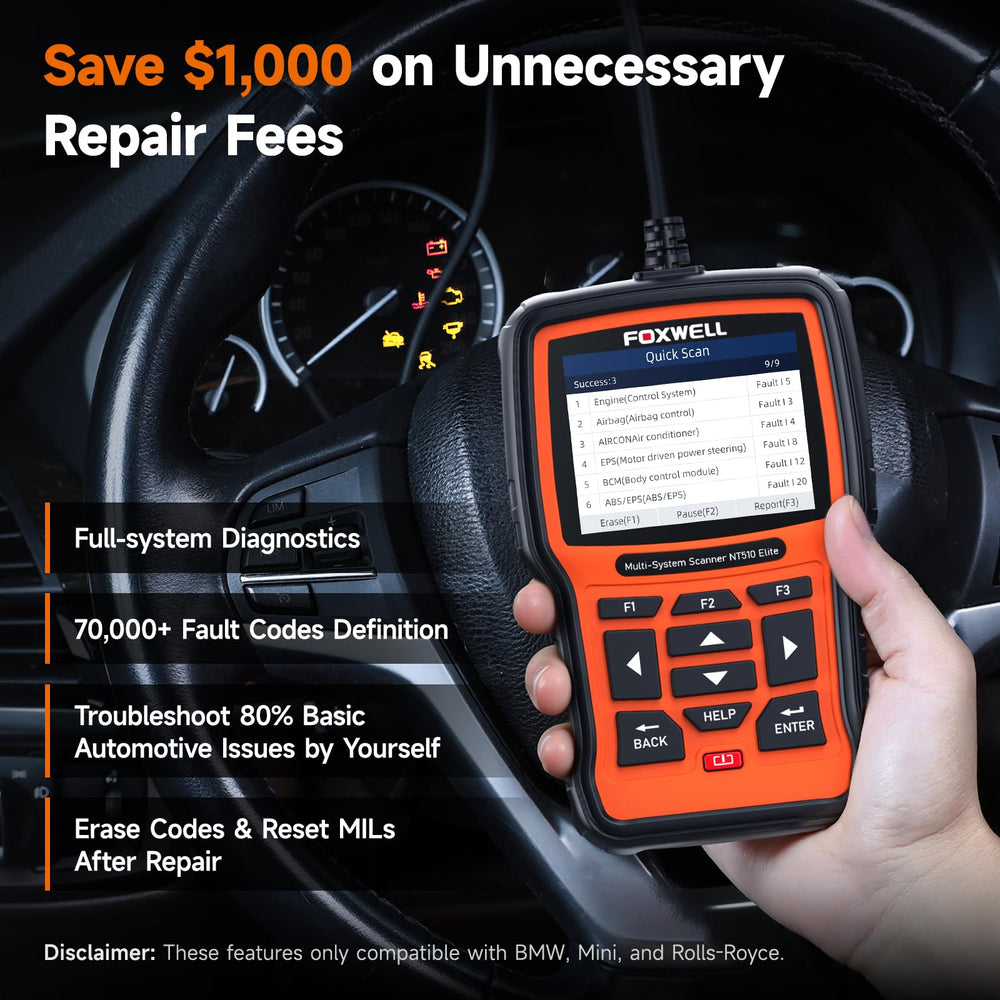 NT510 Elite performs bidirectional tests to verify components with active control.