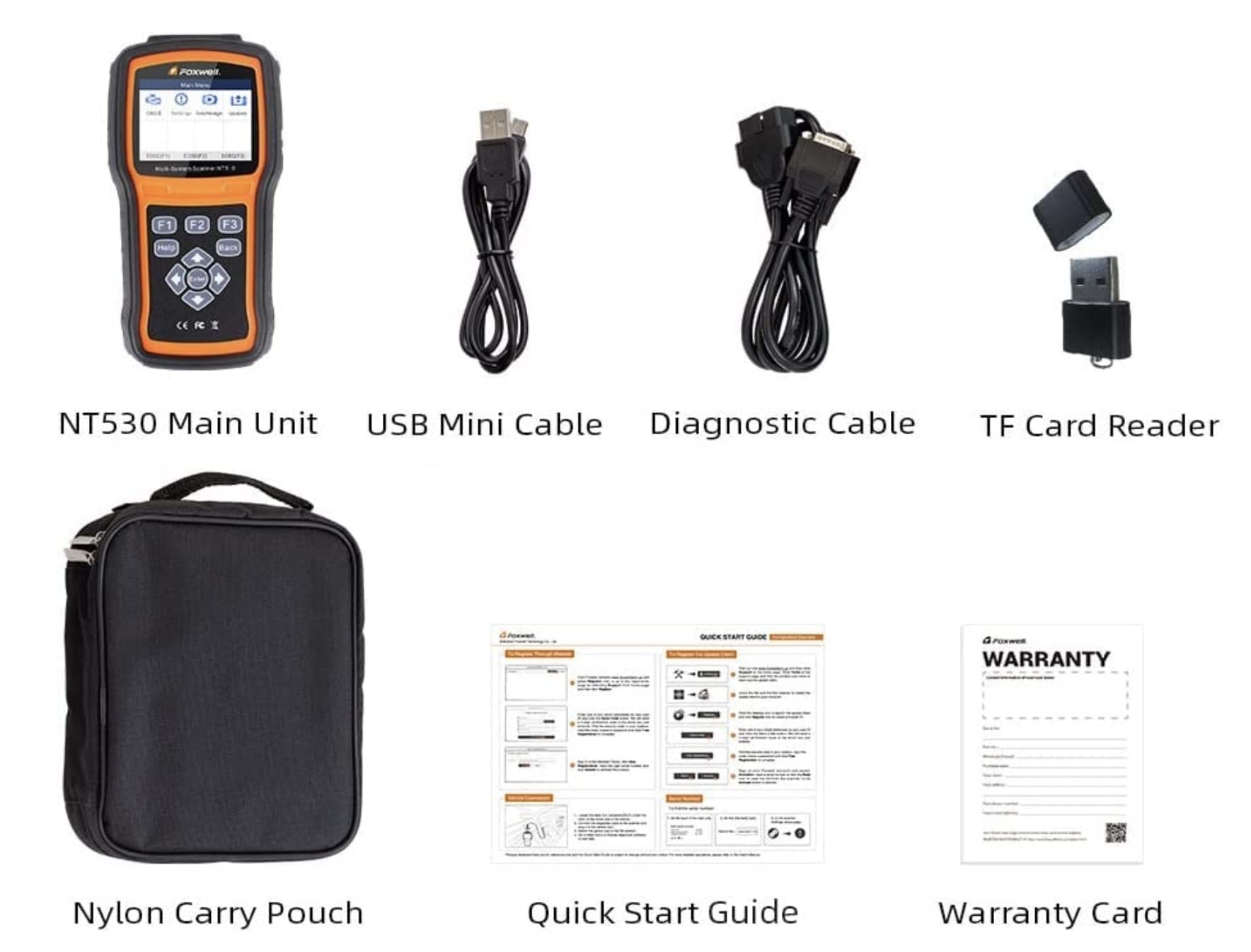Foxwell NT530 OBDII 10 modes live data graph screenshot for BMW testing.