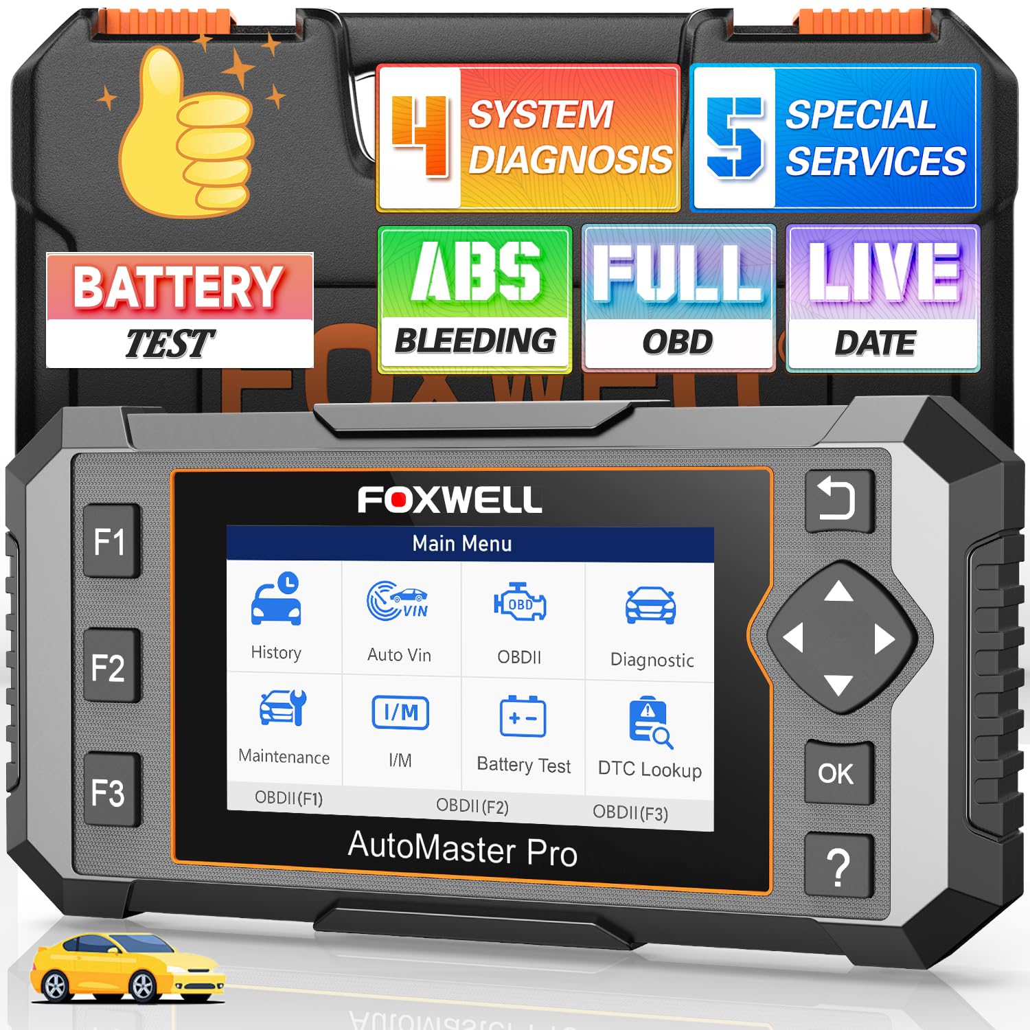 FOXWELL NT614 Elite OBD2 port for quick diagnostics