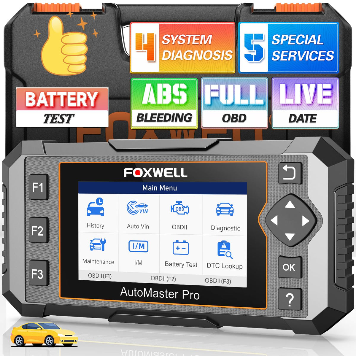 FOXWELL NT614 Elite OBD2 port for quick diagnostics