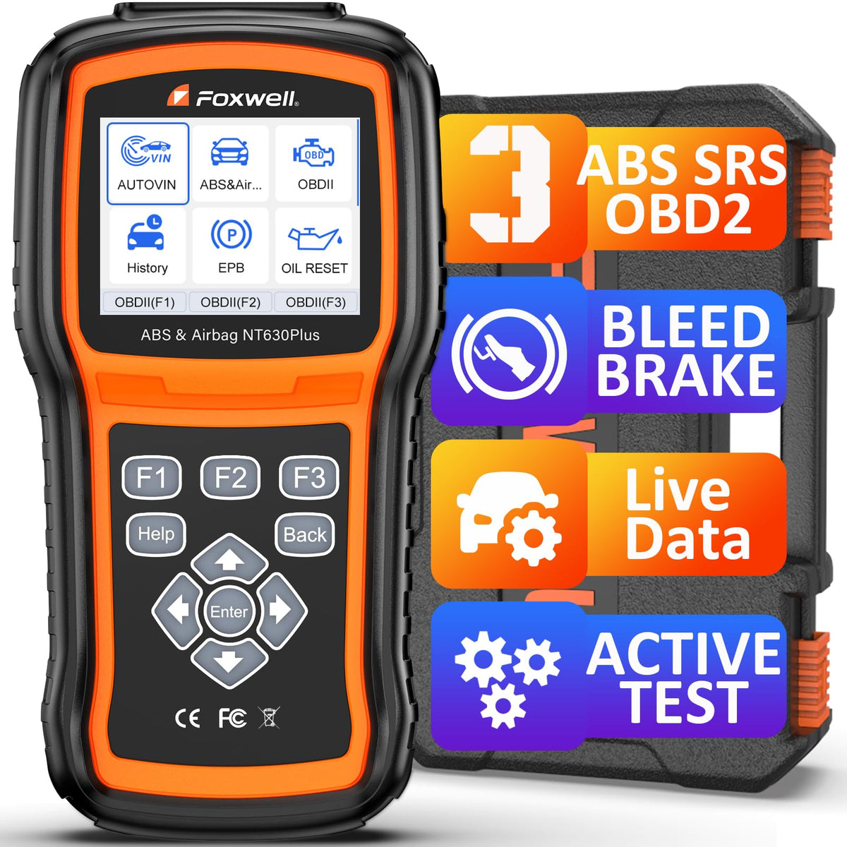 FOXWELL NT630 Plus main unit display for quick, professional diagnostics.