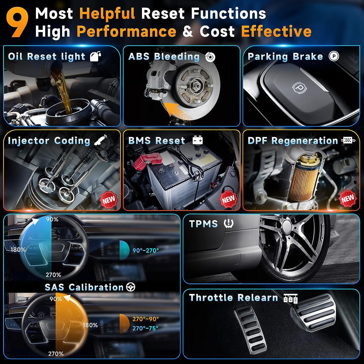 FOXWELL NT716 Android-powered UX delivers fast boot and smooth testing.