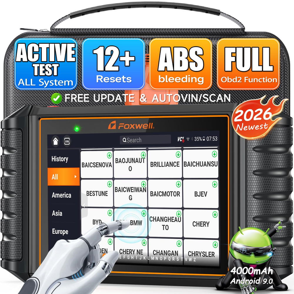 FOXWELL NT726 bidirectional scan tool enables live component testing for quick diagnostics.