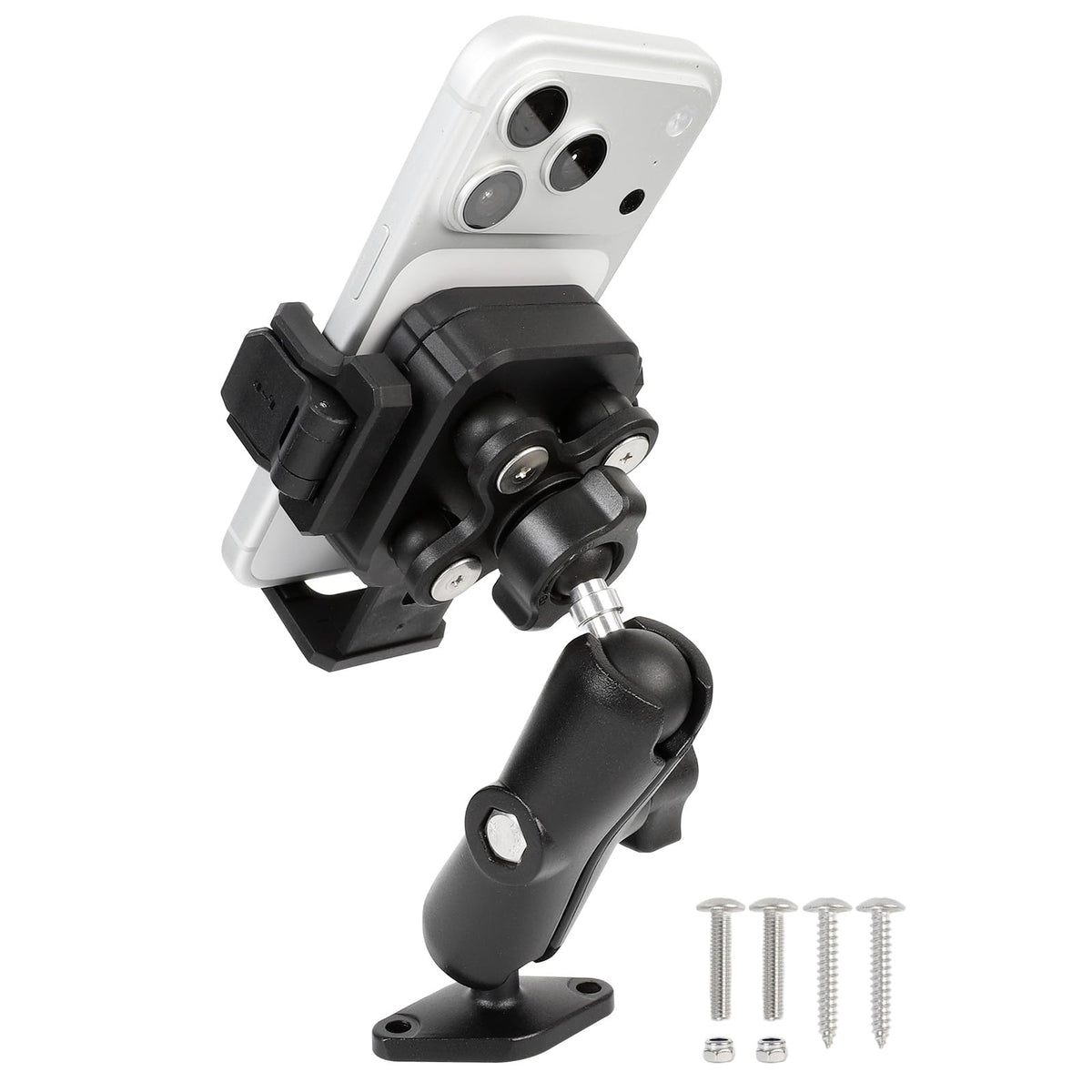 FPN heavy-duty phone mount base with vibration dampener for secure vehicle mounting.