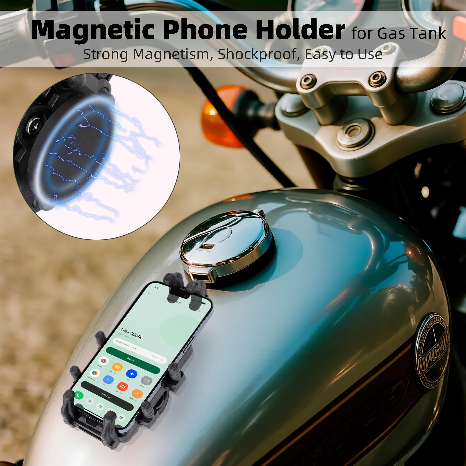 FPN anti-vibration dampener reduces handlebar buzz and protects the phone
