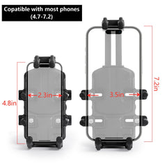 FPN universal fit supports 4.7–7 inch screens on motorcycle tank