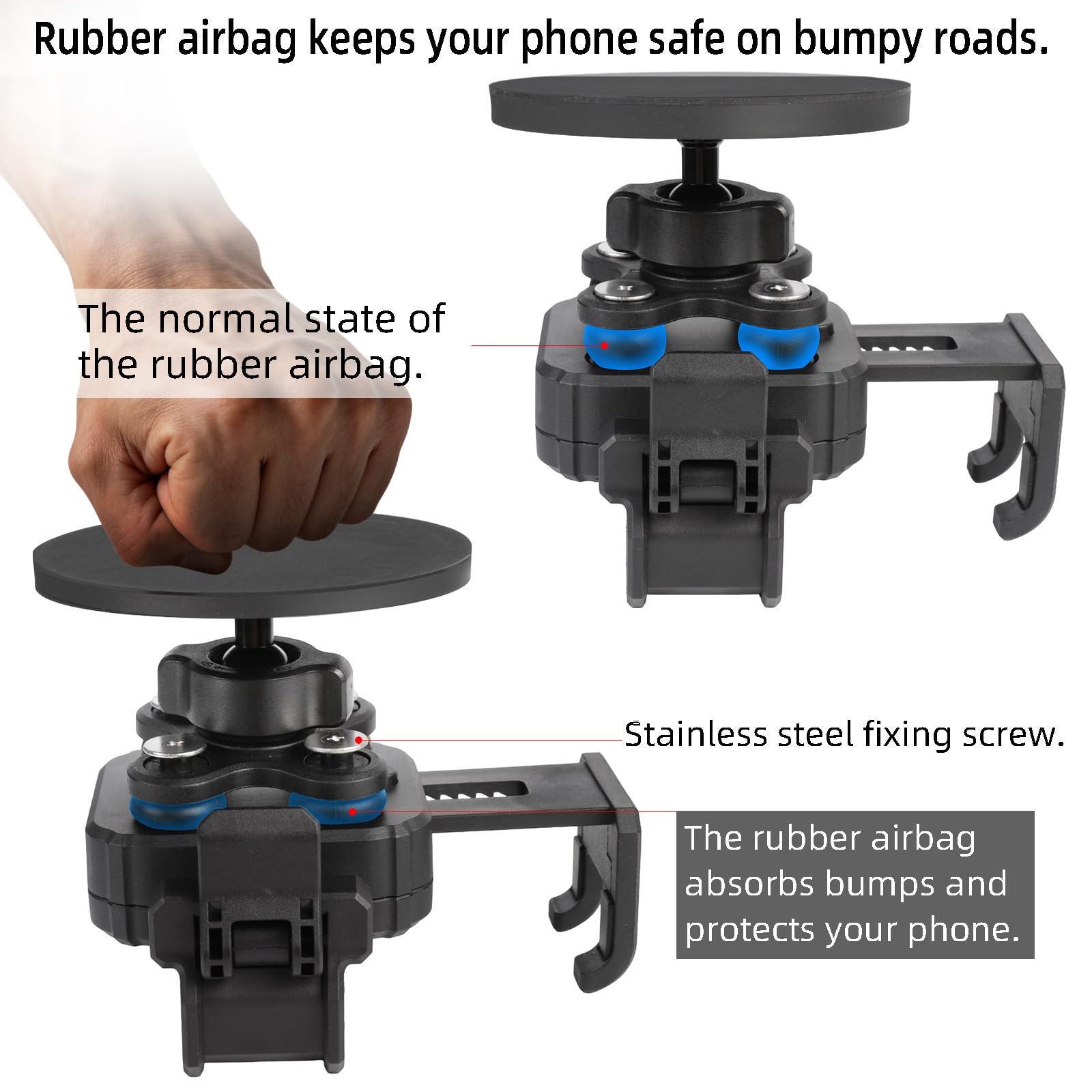 FPN mount on a solid metal surface suitable for ATVs, UTVs, golf carts and scooters.