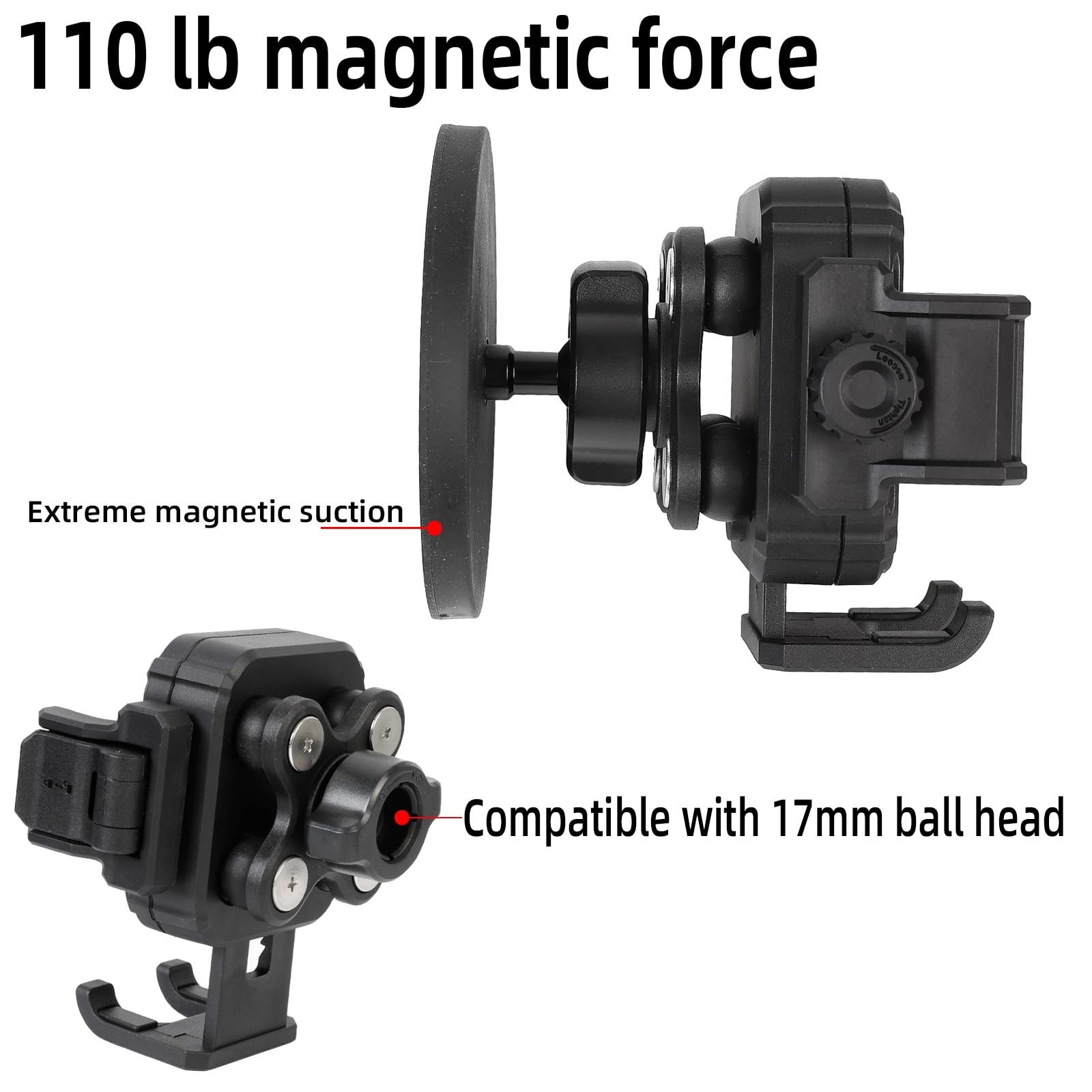 FPN mount with vibration dampener cushions the phone against road shocks.