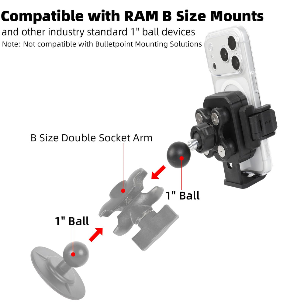 FPN lock and release mechanism enables quick mounting and removal.