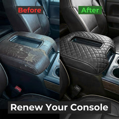 Waterproof leather with diamond stitching from FQMY resists spills and wipes clean.