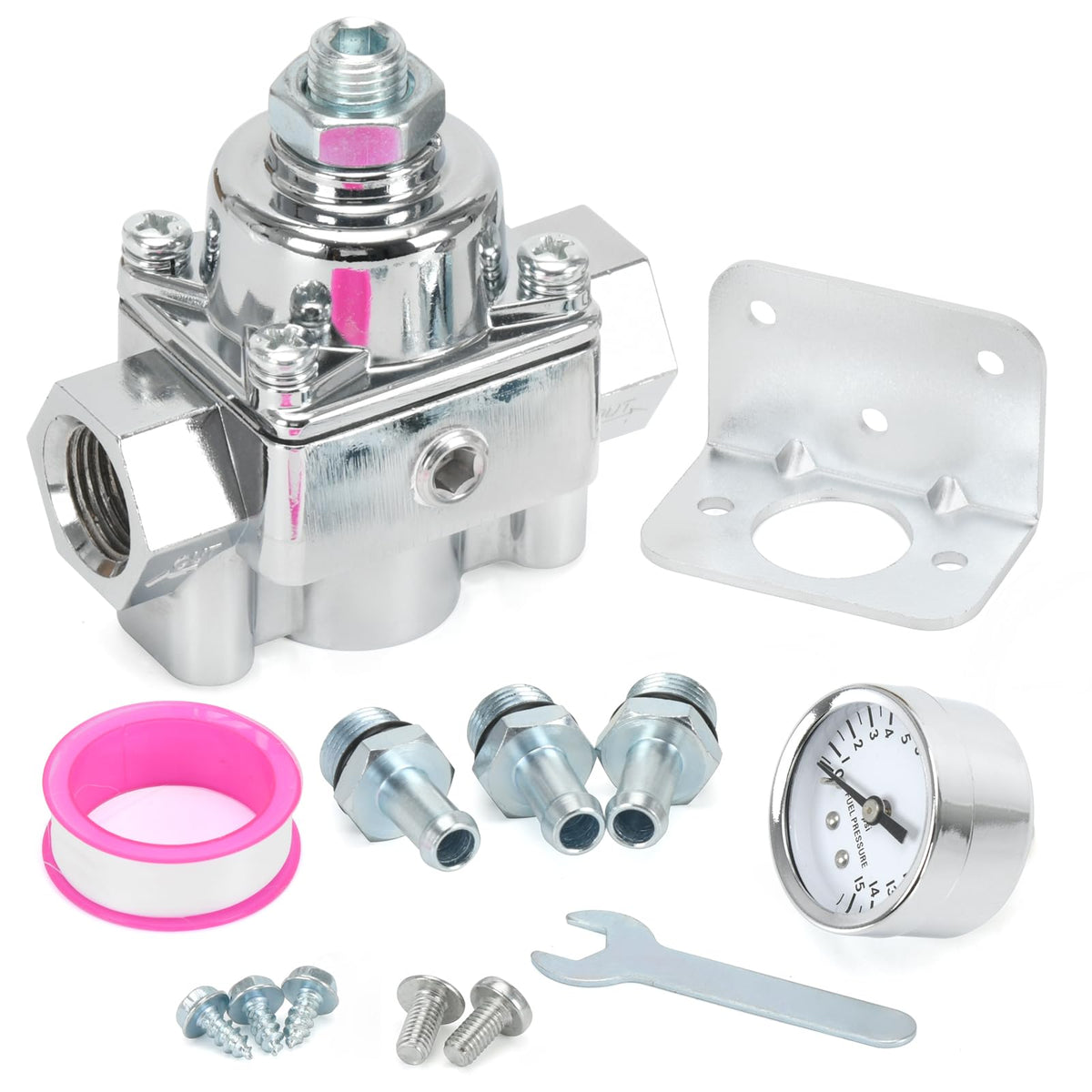 FQRANBO 12-804 regulator with gauge showing precise fuel pressure control
