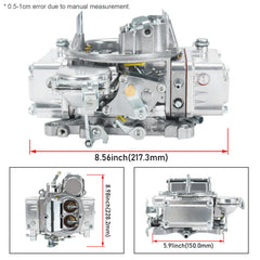 FQRANBO 600 CFM carburetor, side profile, durable aluminium construction for reliable performance.