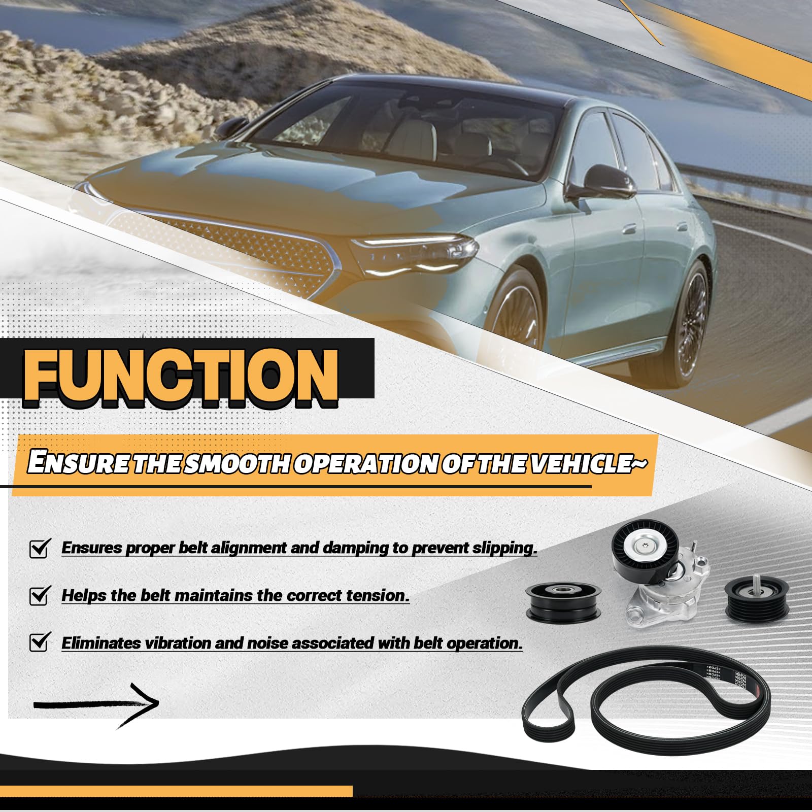 FQRANBO idler pulley assembly highlighting precise alignment benefits