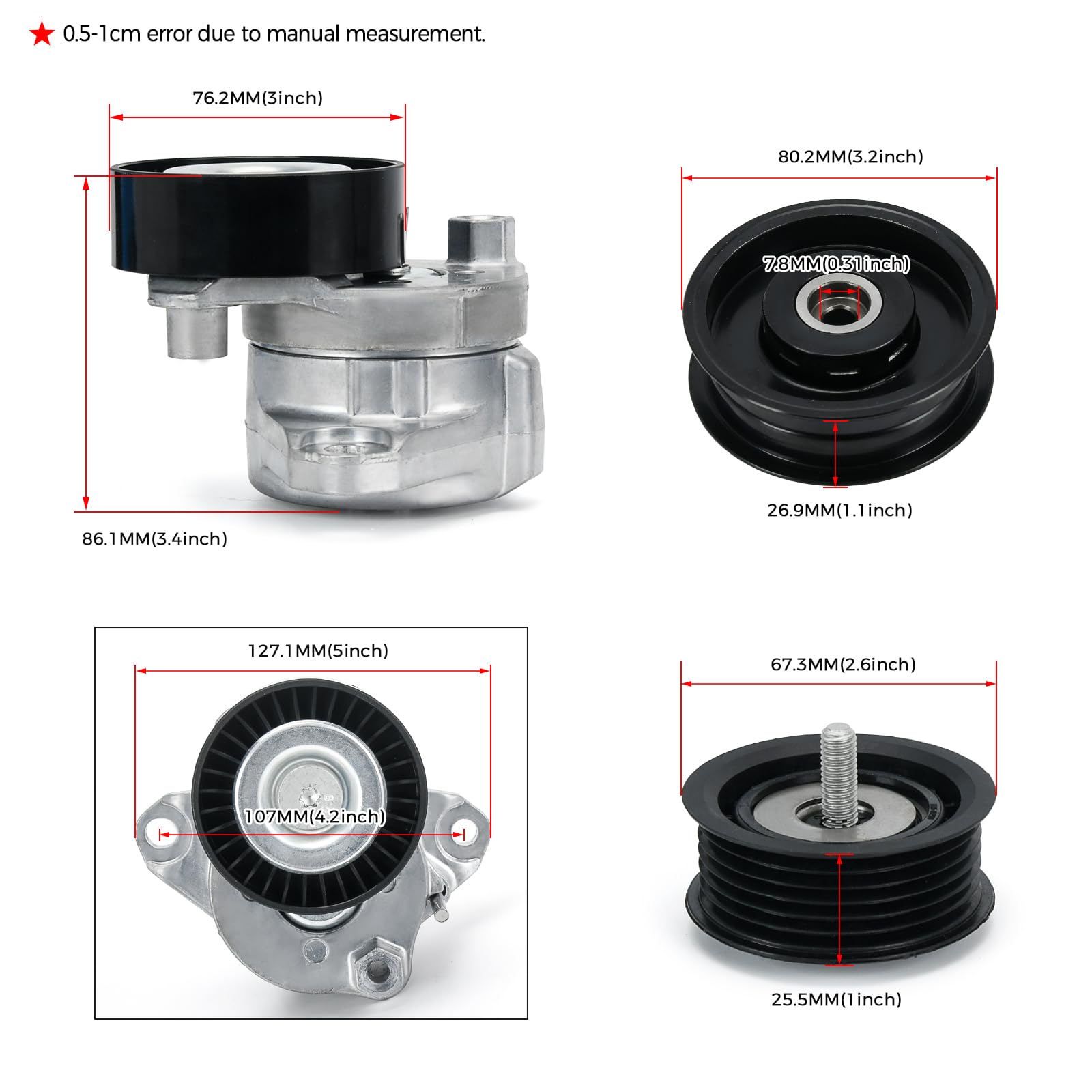 FQRANBO idler pulley kit ensuring smooth belt routing and quieter operation