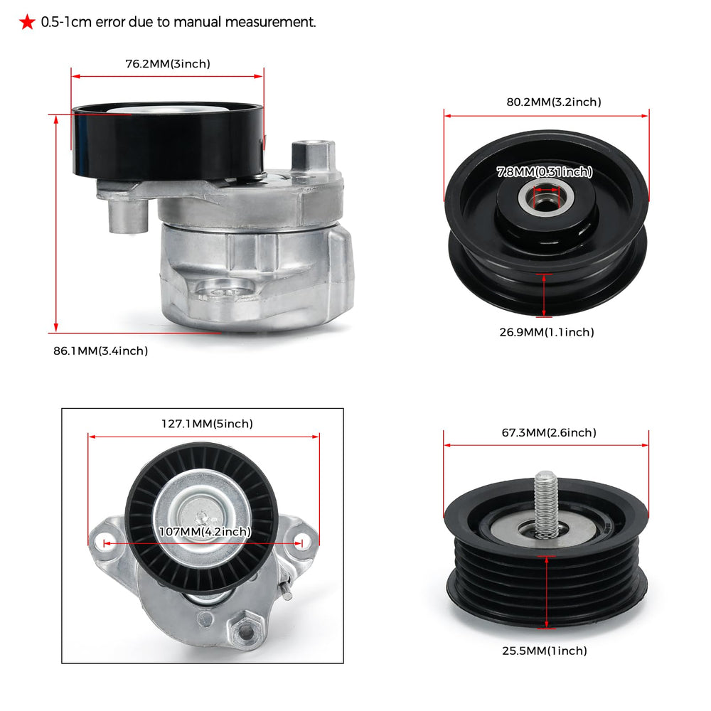 FQRANBO idler pulley kit ensuring smooth belt routing and quieter operation