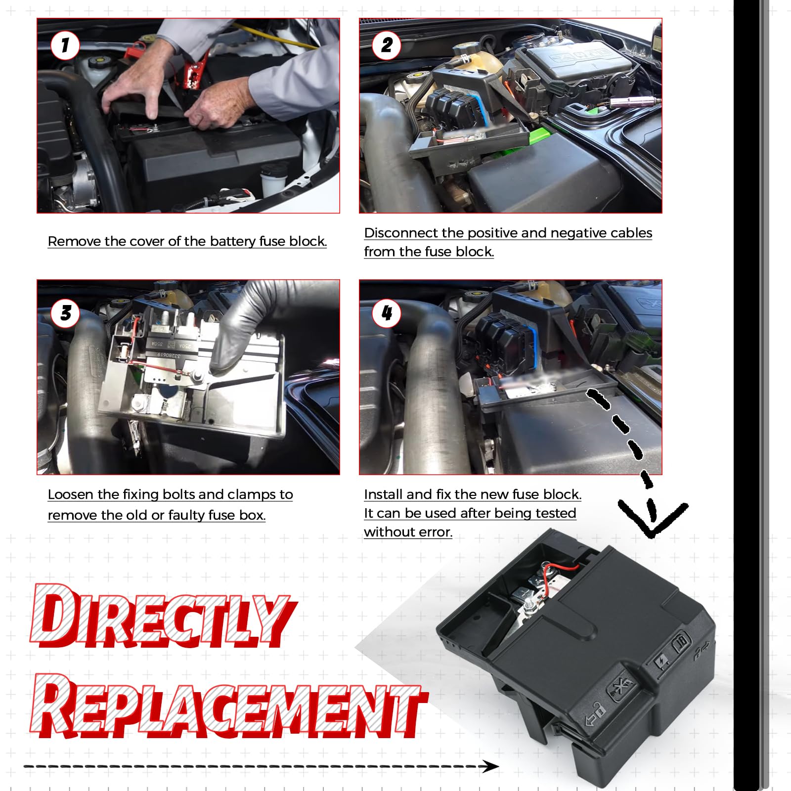 FQRANBO Malibu fuse block protects circuits with automatic response.