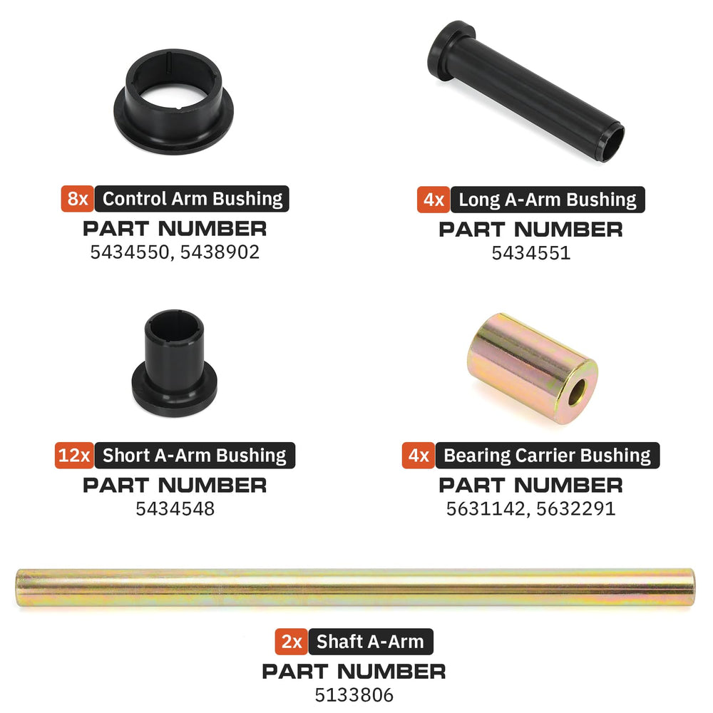 FQRANBO rear-right A-arm bushing shaft kit improves traction on rugged trails.