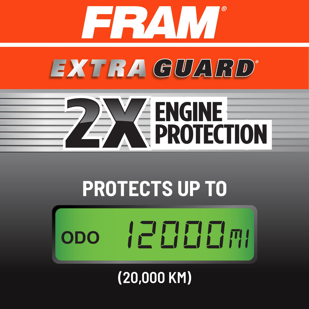 FRAM Extra Guard CA8756 engine bay fit showing seal around the filter after installation.