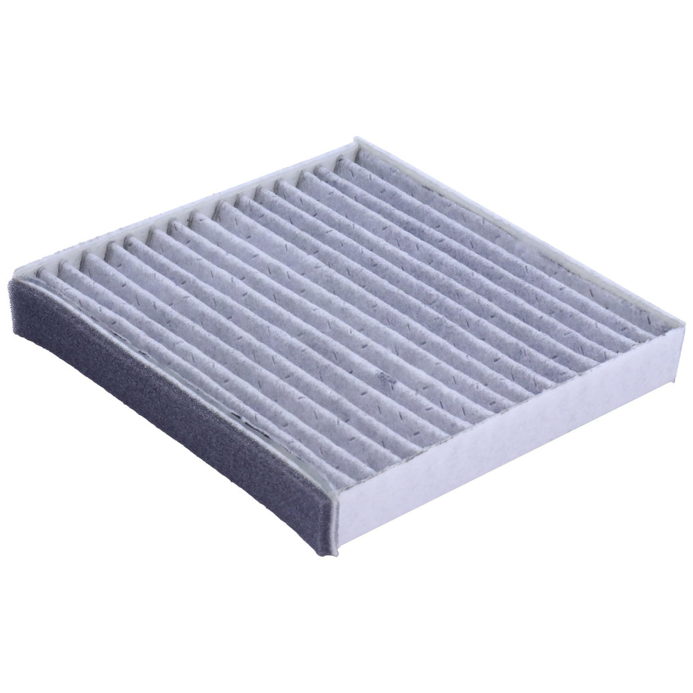 FRAM Fresh Breeze filter close-up shows embedded baking soda odor control.