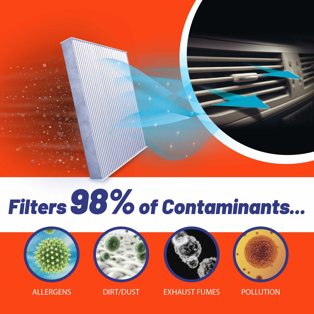 Close-up of deodorizing baking soda media within the filter