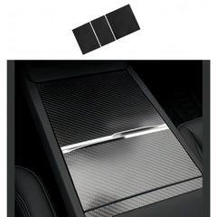 Frani center console wrap carbon fiber for Model 3 Highland, sleek interior upgrade