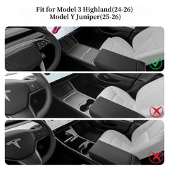 Frani center console wrap carbon fiber for Model Y Juniper, protective texture
