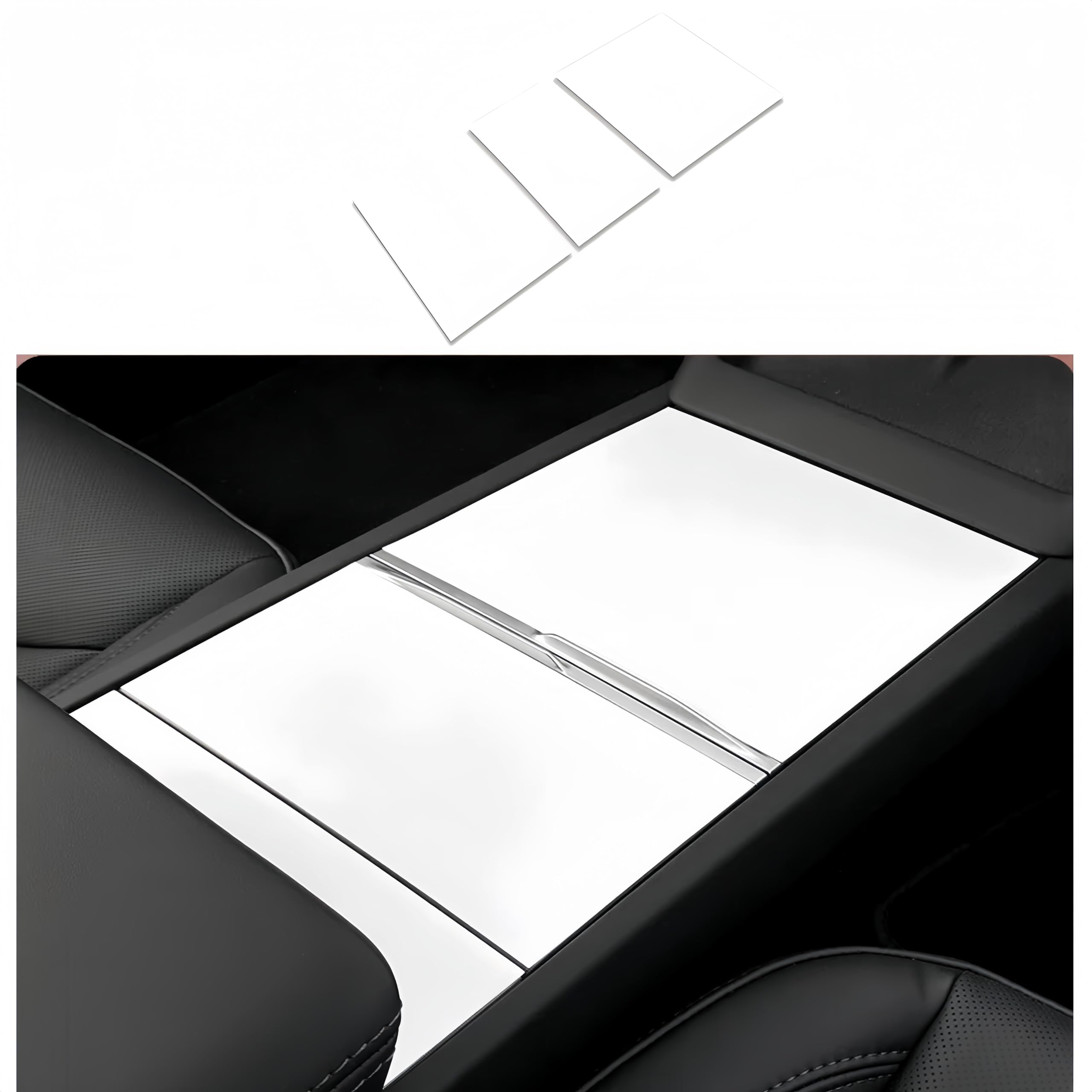 Frani center console wrap white edition on Tesla Model 3 Highland, sleek protection