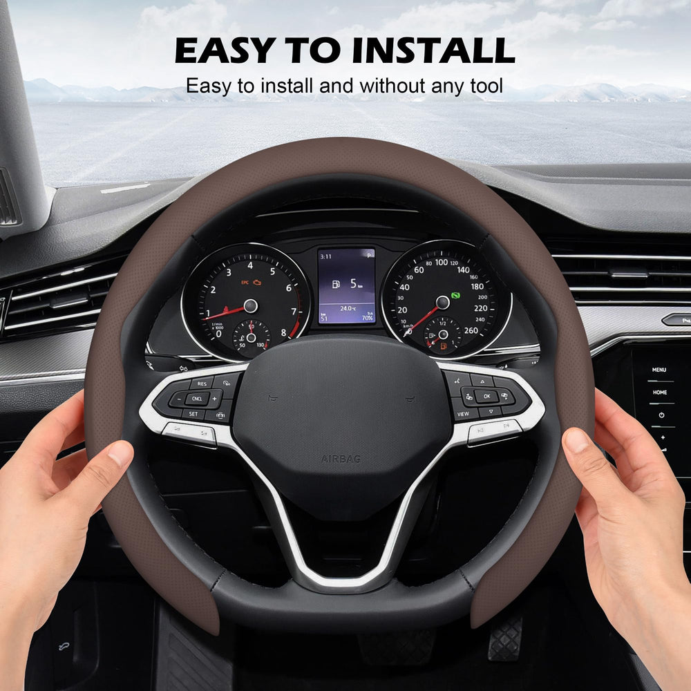 Durable leather cover that's easy to wipe clean