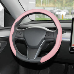 Frani Nappa leather steering wheel cover with a soft-grip surface for comfort.