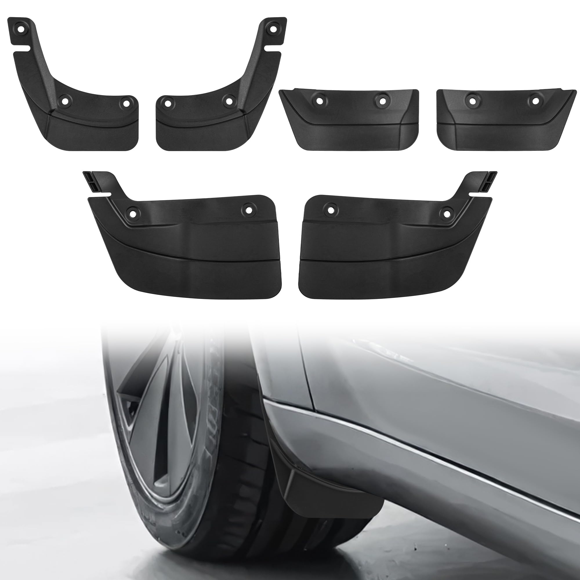 Frani mud flaps for Tesla Model 3 Highland front-left protection and splash reduction.