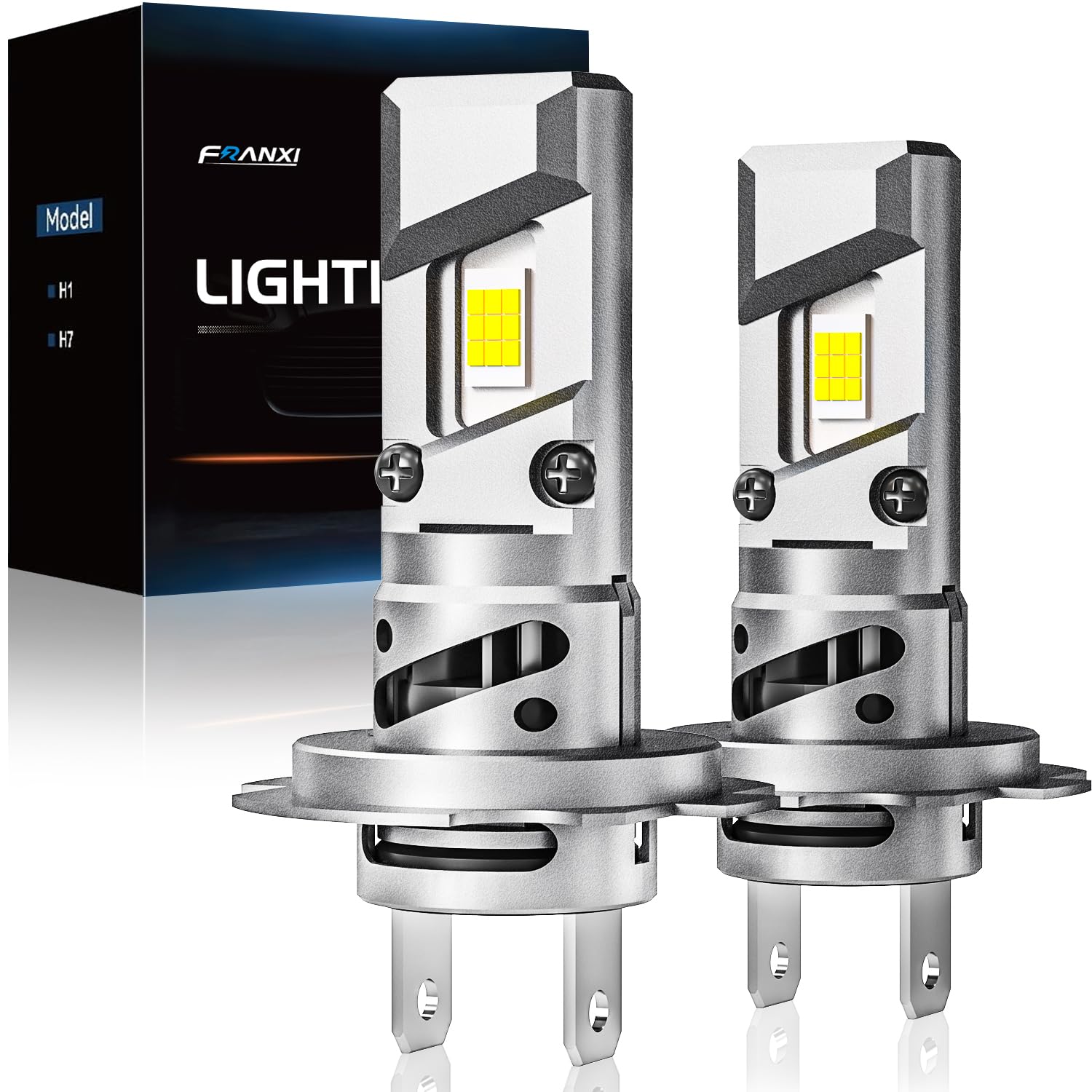 FRANXI H7 bulbs with one-to-one size design for quick fog light upgrades.