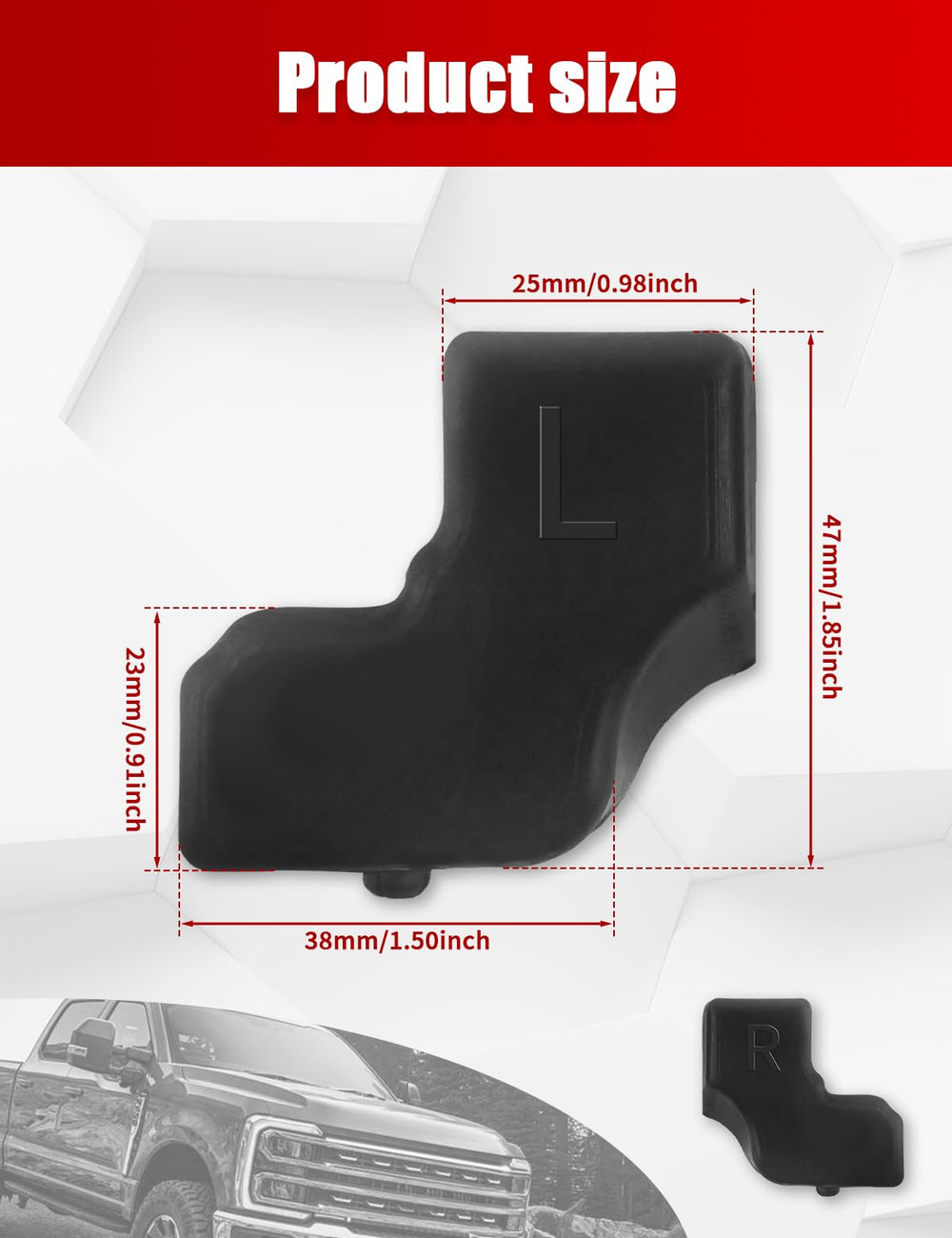 Frautumnther top bumper kit reduces tailgate surface contact during loading.
