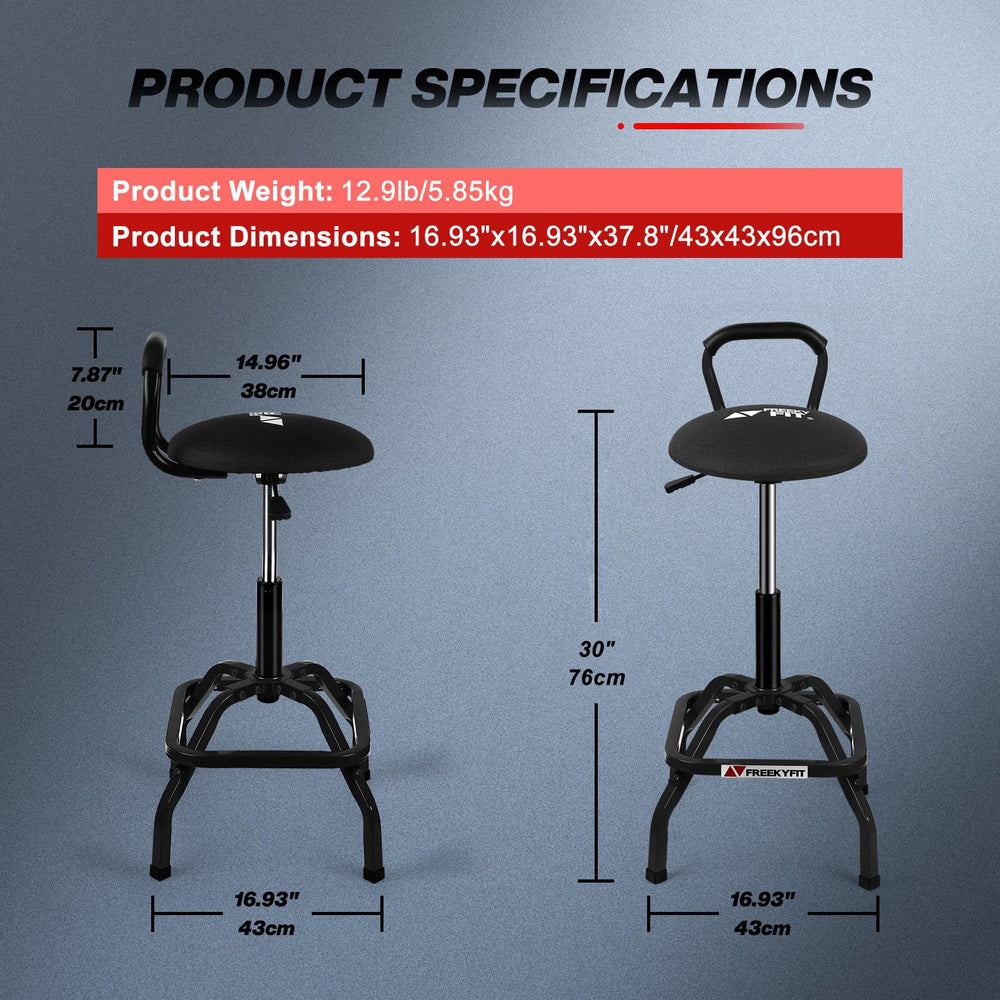 FreekyFit Stool waterproof PVC seat cleans easily after spills