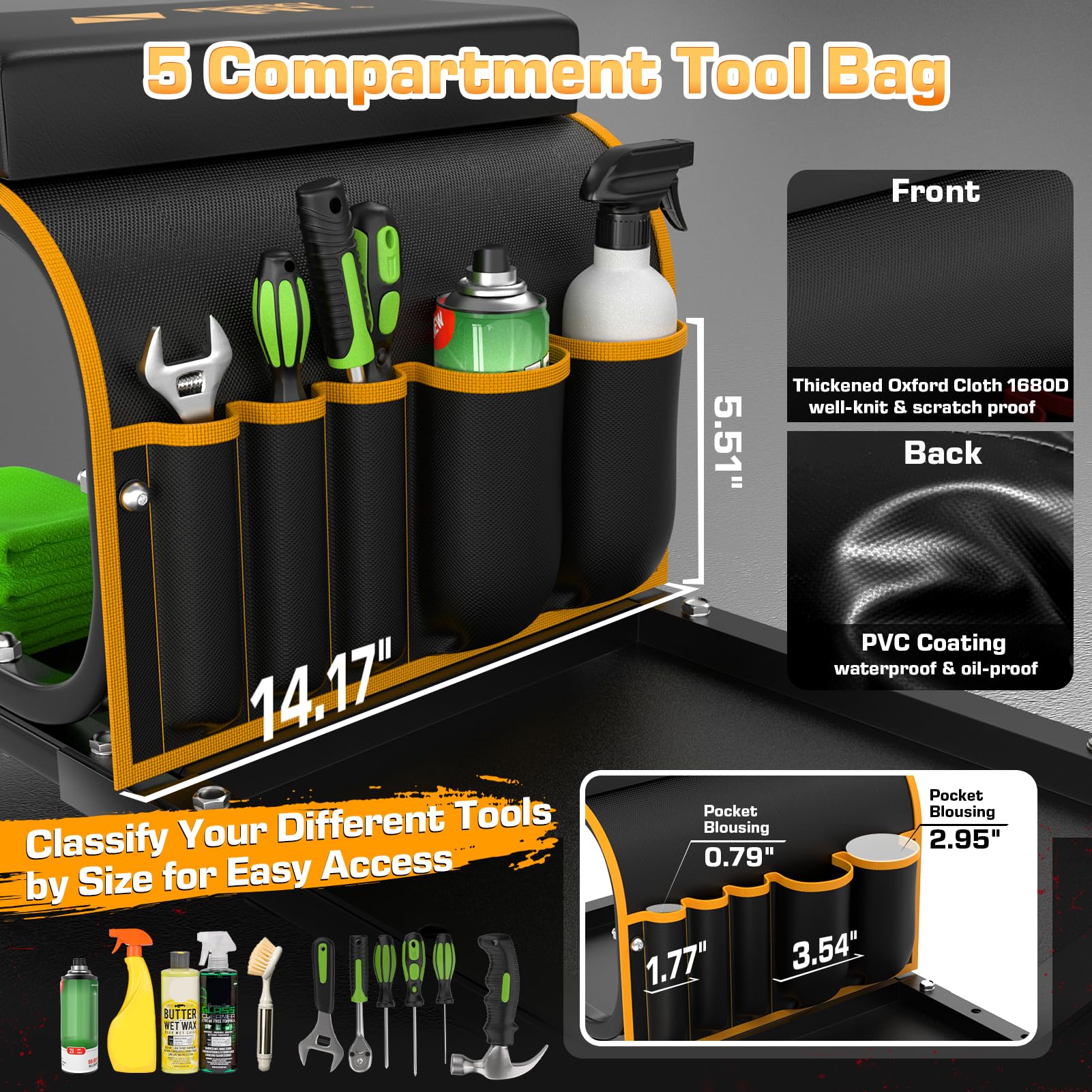 FreekyFit stool ideal for car detailing, garage repairs, and gardening