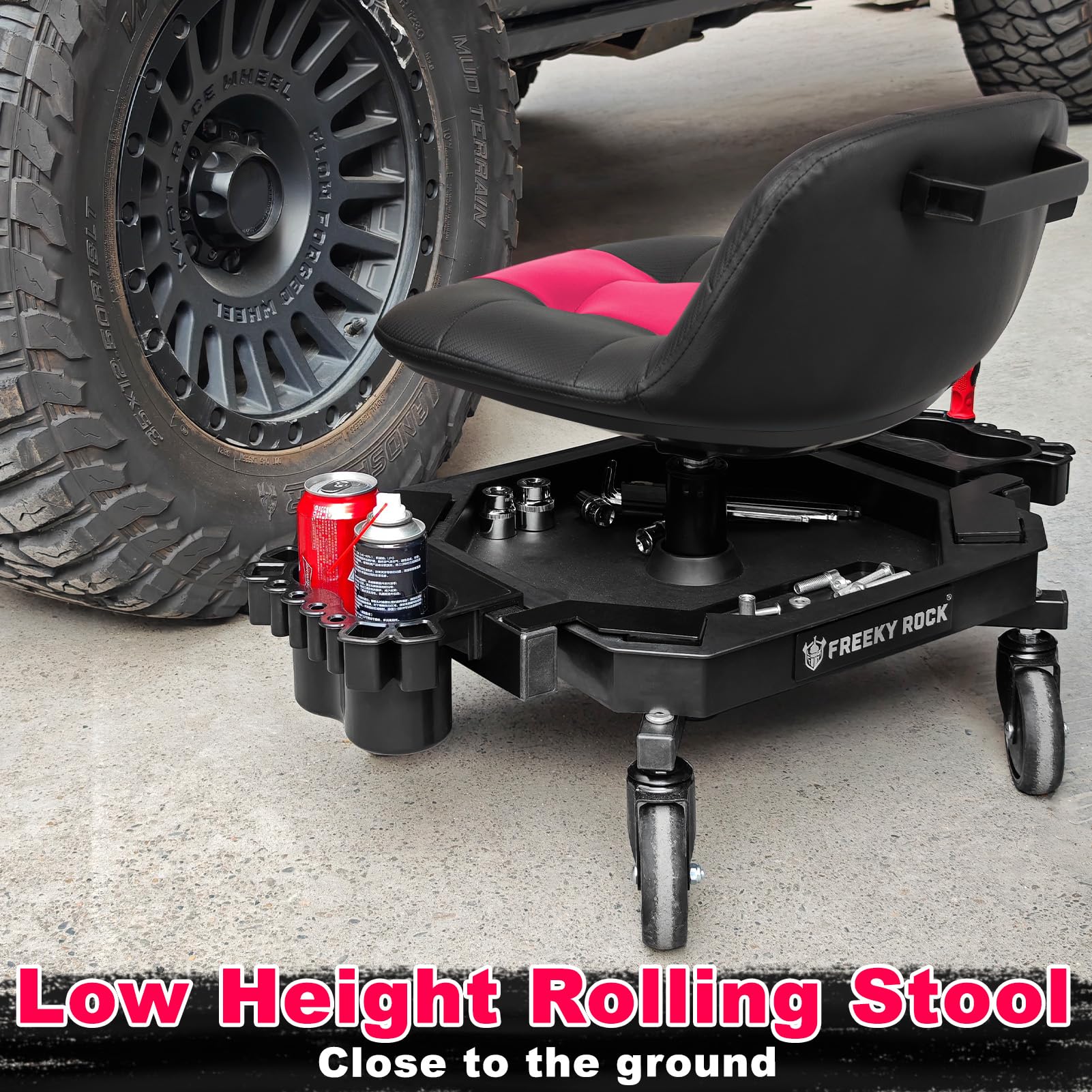 FREEKYROCK 360 degree caster wheels enable quiet movement on various floors