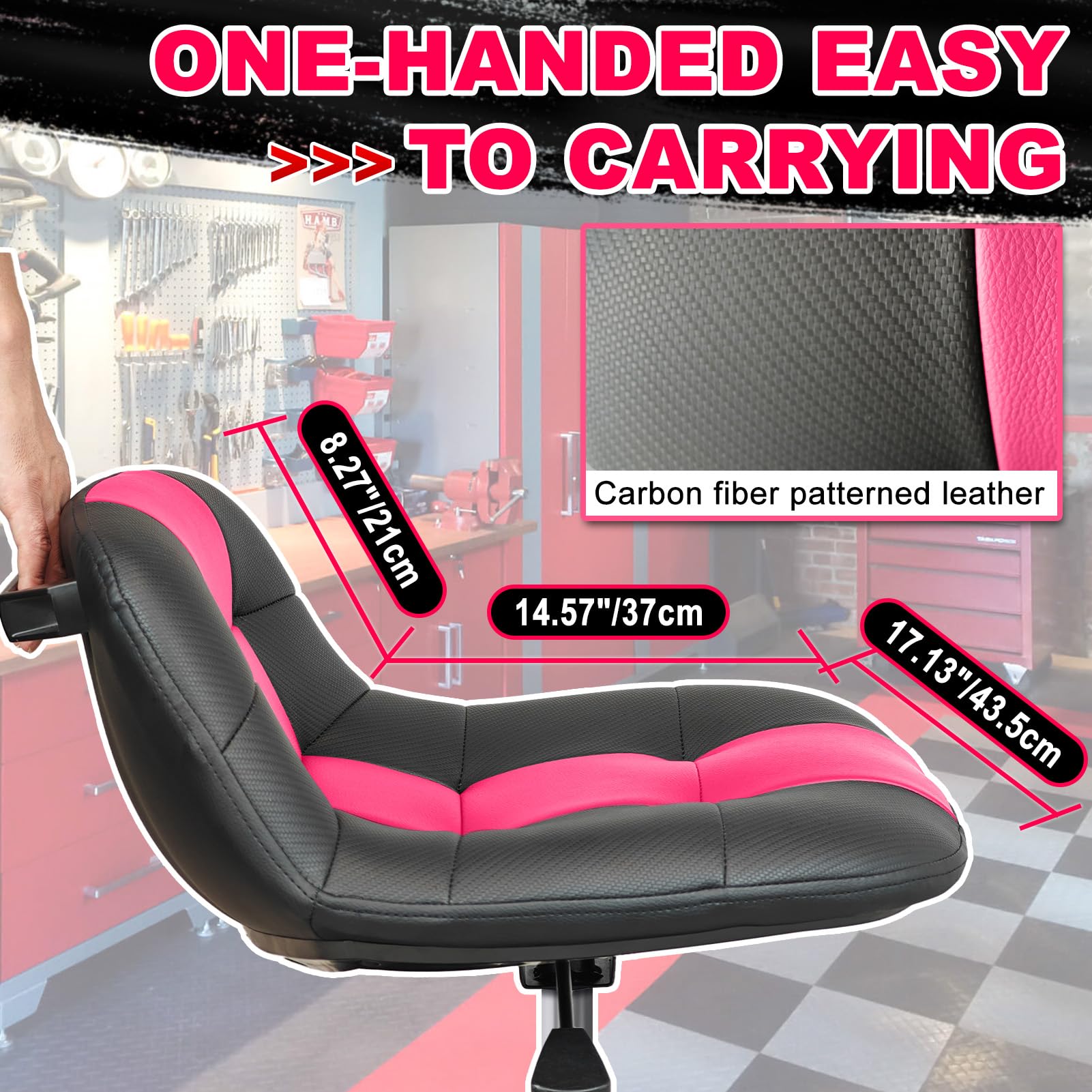 FREEKYROCK memory foam seat provides plush comfort for extended use