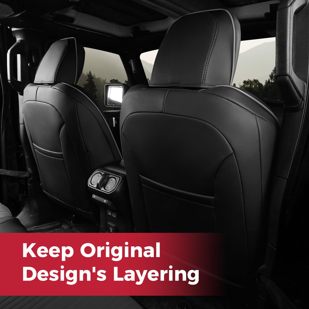FREESOO Jeep Gladiator rear seat cover preserves interior and simplifies cleaning.