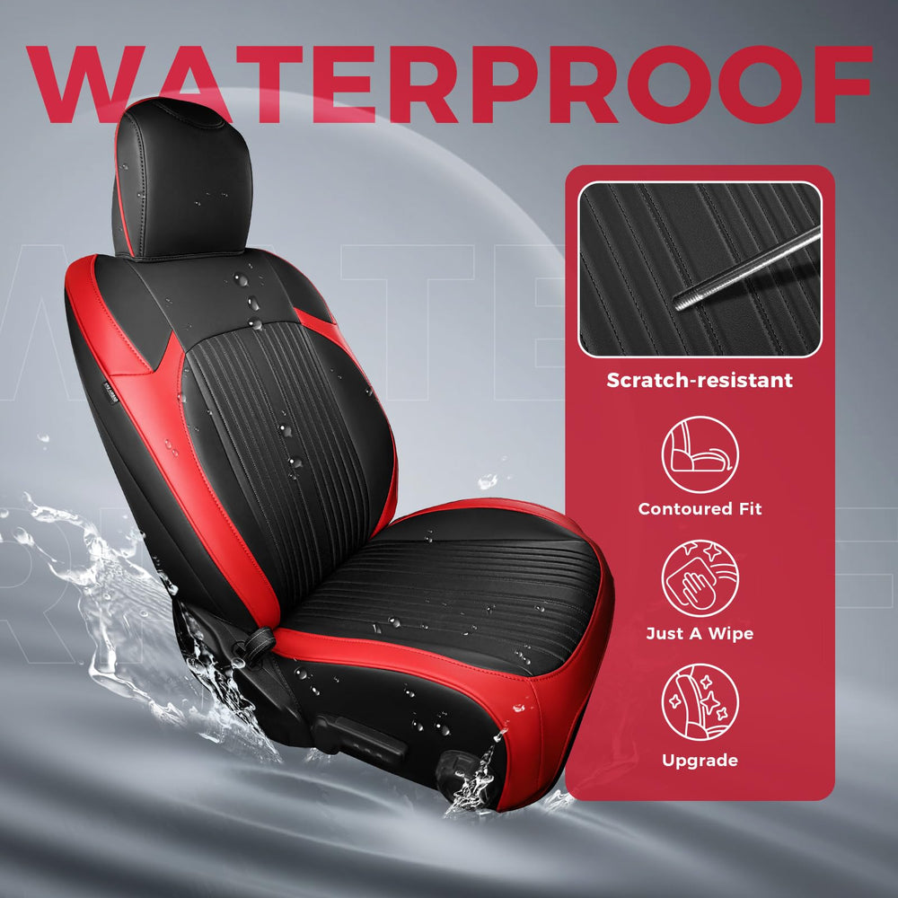 FREESOO Gladiator seat covers waterproof surface resisting spills for daily driving.