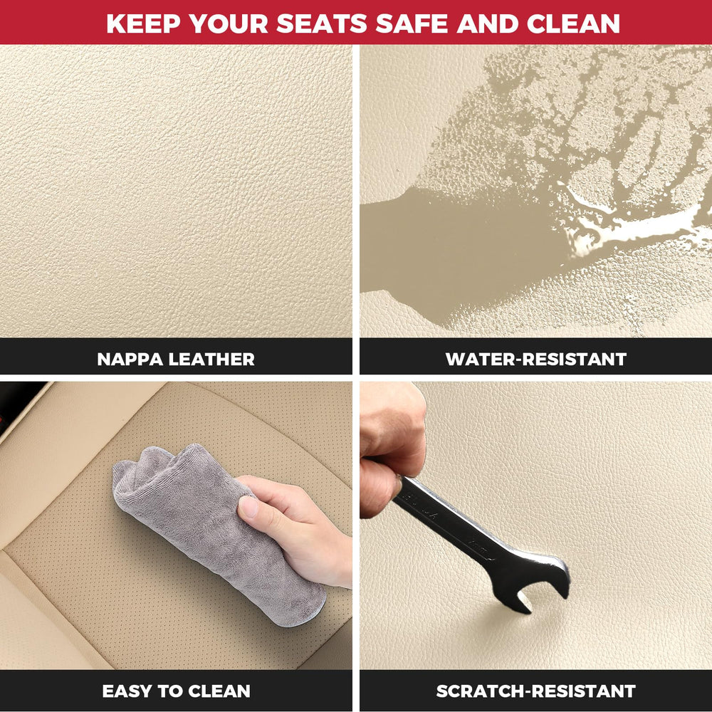 FREESOO RAV4 beige seat covers—luxury look that complements your interior.