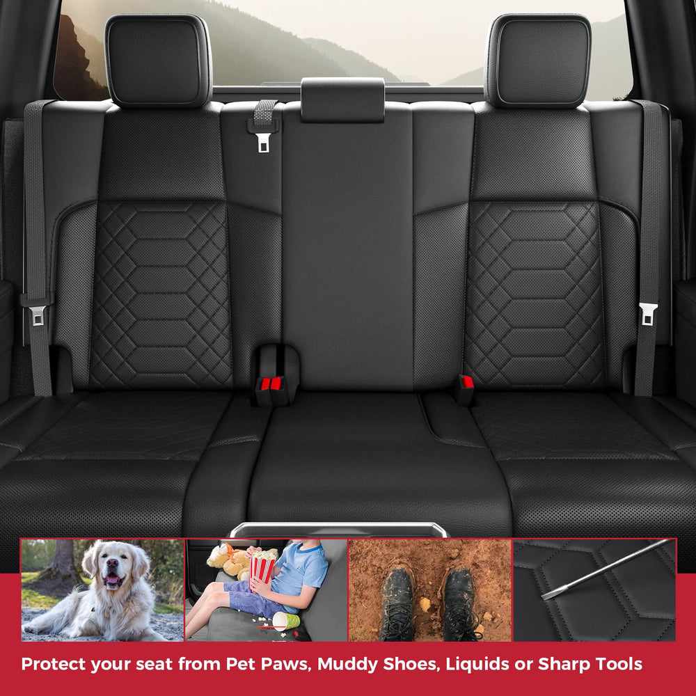 Airbag-compatible design on FREESOO Tacoma seat covers preserves safety features.