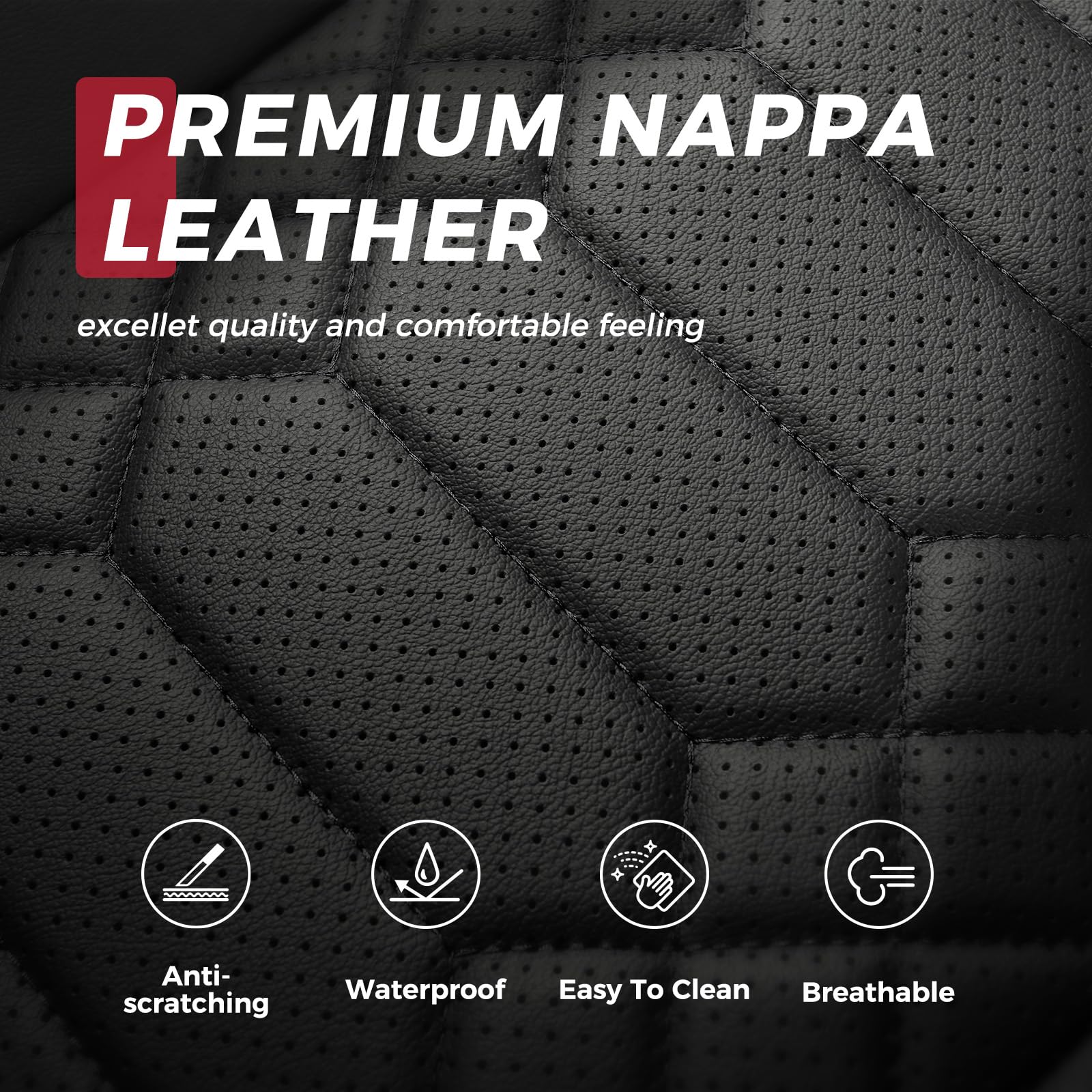Rear 60/40 FREESOO seat covers on Toyota Tacoma, preserving flexibility.