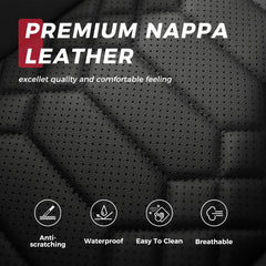 Rear 60/40 FREESOO seat covers on Toyota Tacoma, preserving flexibility.