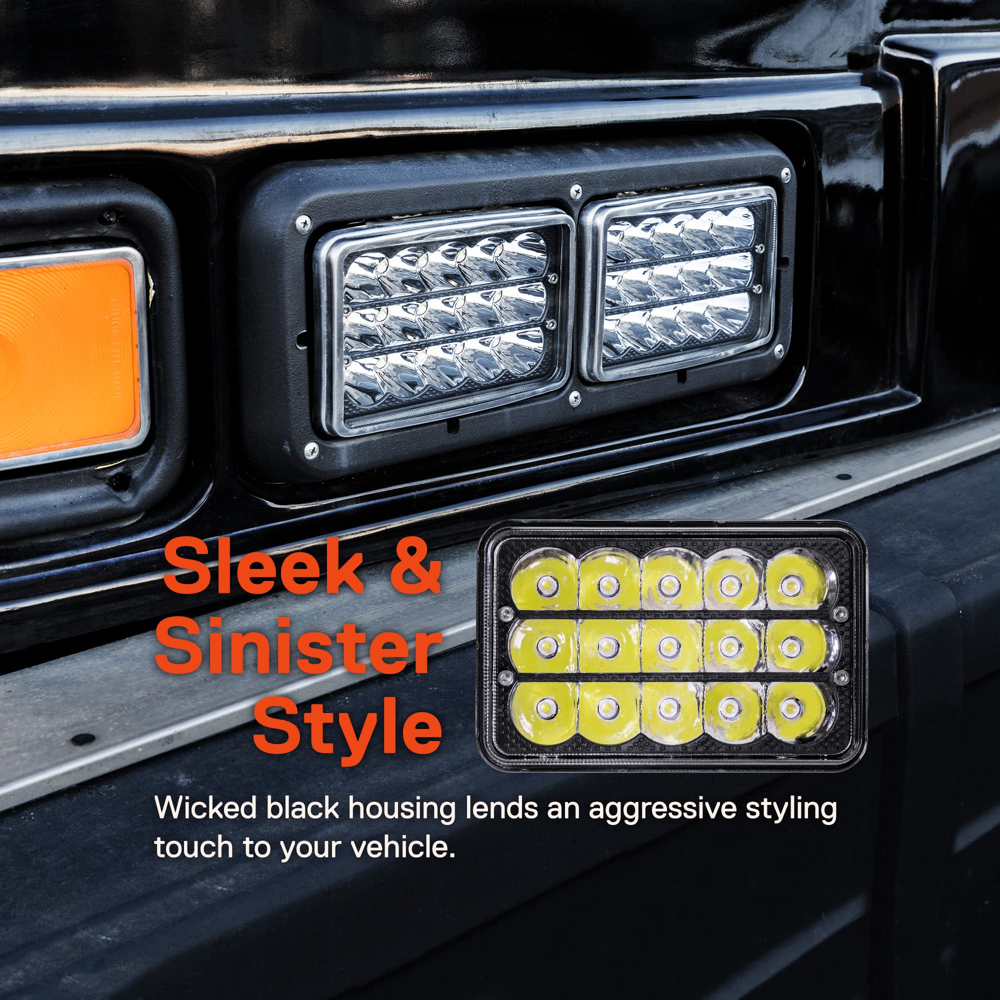 Freightliner, Peterbilt, Kenworth compatible LED headlights