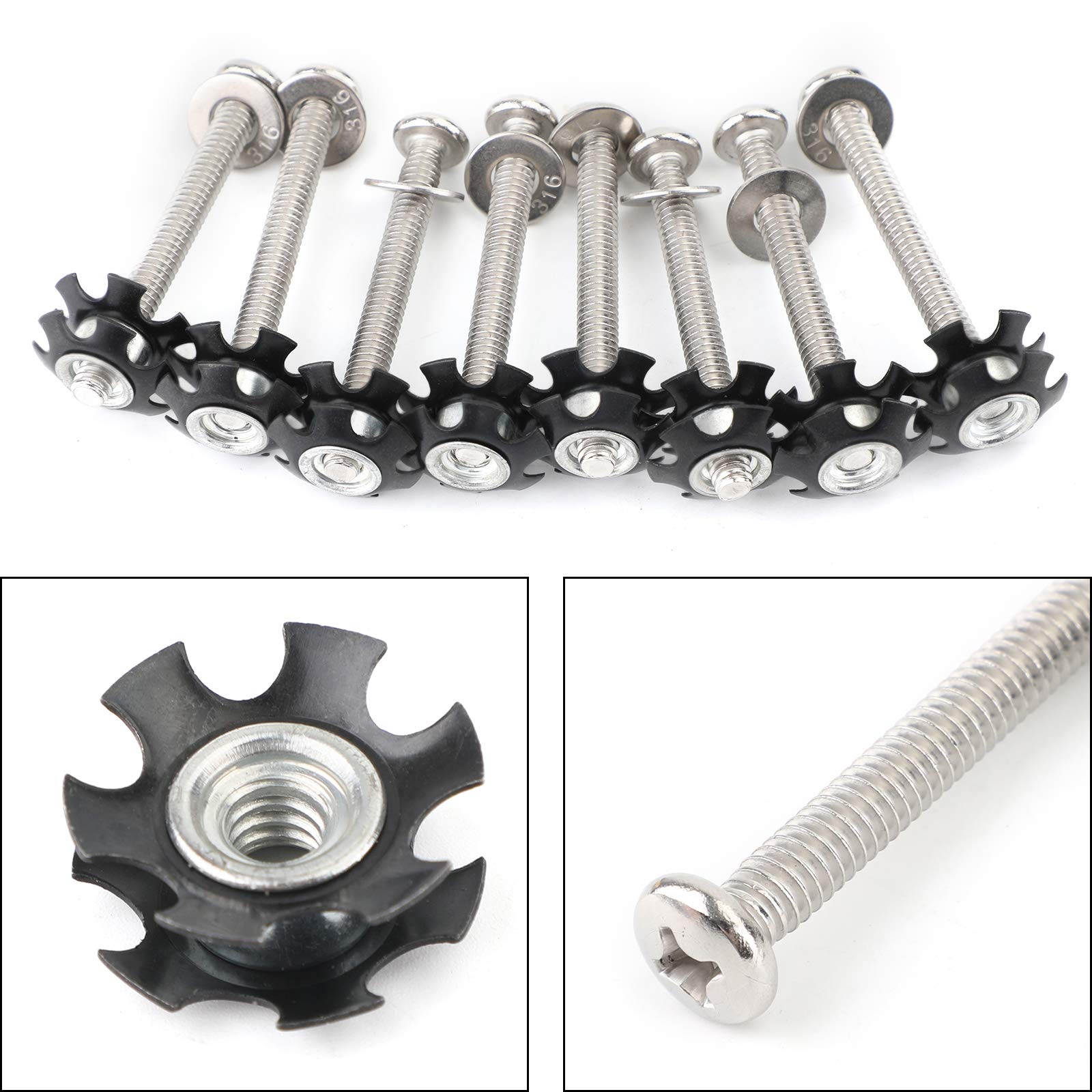 Frezon kit packaging showing eight stainless nuts for RV ladder repair
