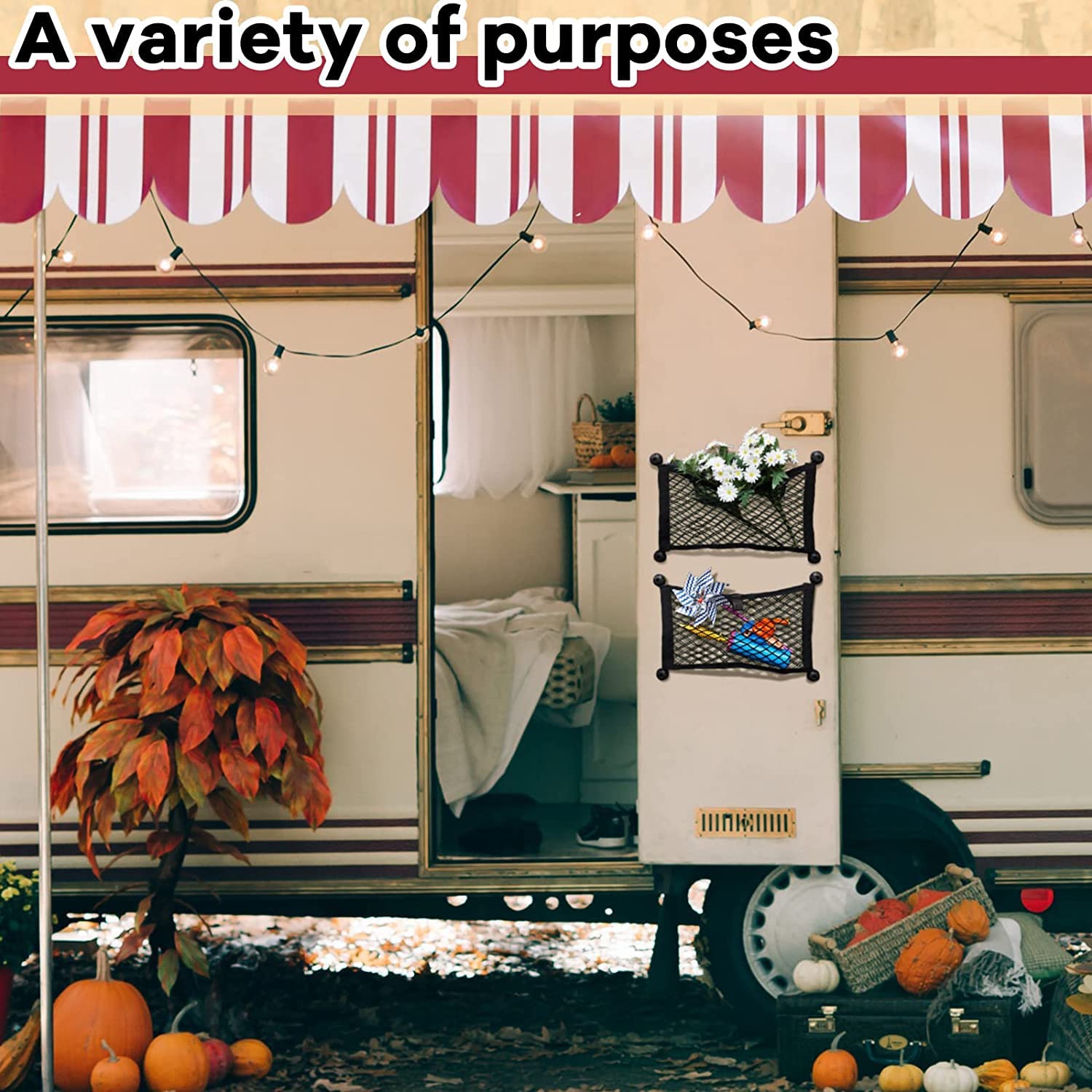 Frienda 2-pack cargo net in use keeping items organized in a vehicle