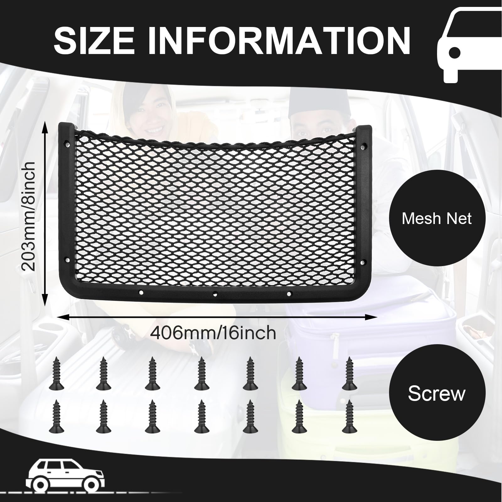 Frienda ABS framed mesh net offers sturdy, tear-resistant organization.