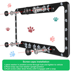 Frienda aluminum alloy license plate cover resists fading in outdoors.