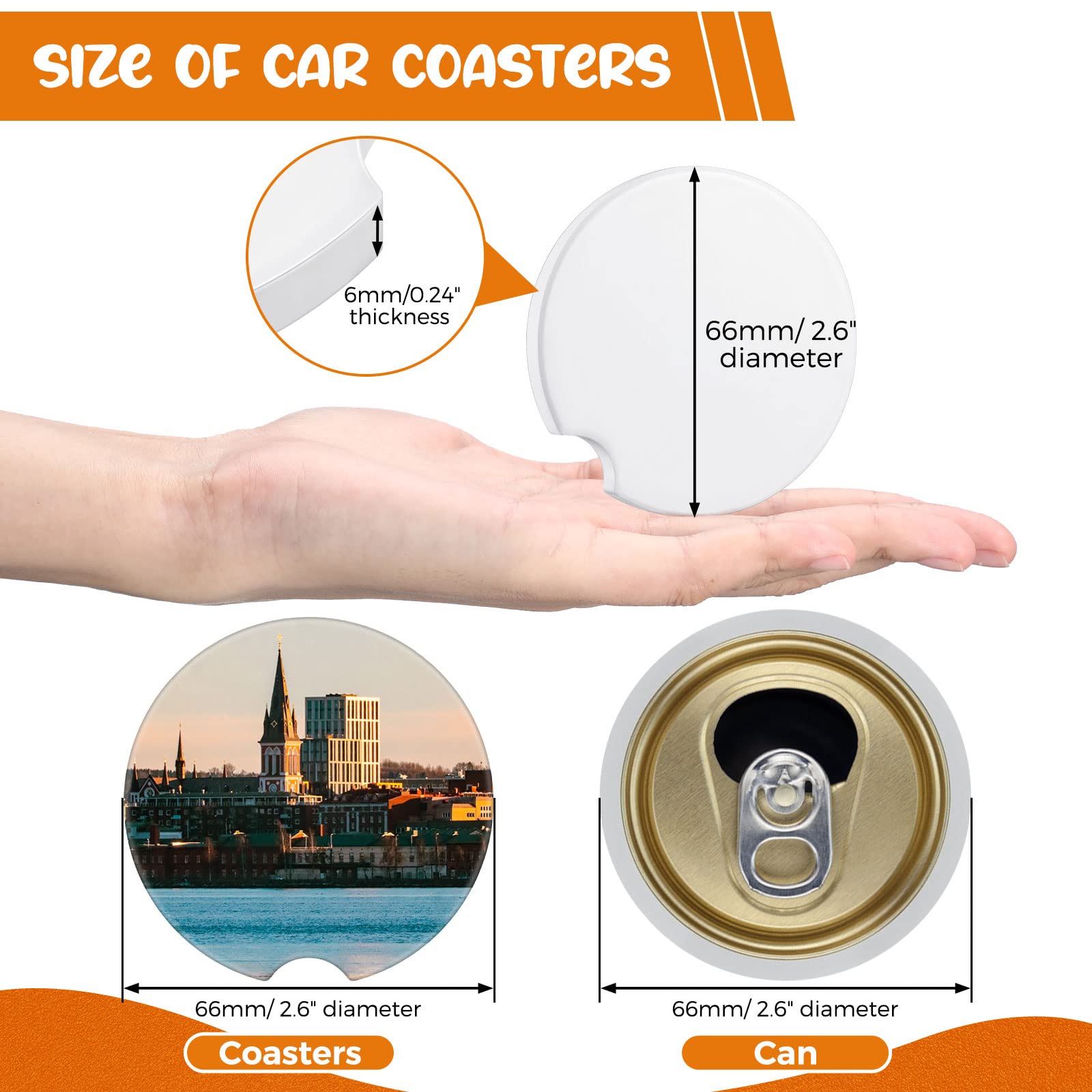 Frienda car cupholder with finger notch for easy removal.