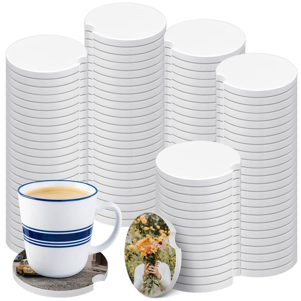 Frienda ceramic car sublimation blanks pack ready for custom cupholder designs.