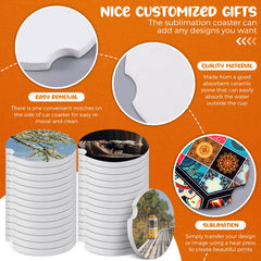 Frienda ceramic coaster absorbs moisture to keep your car clean.